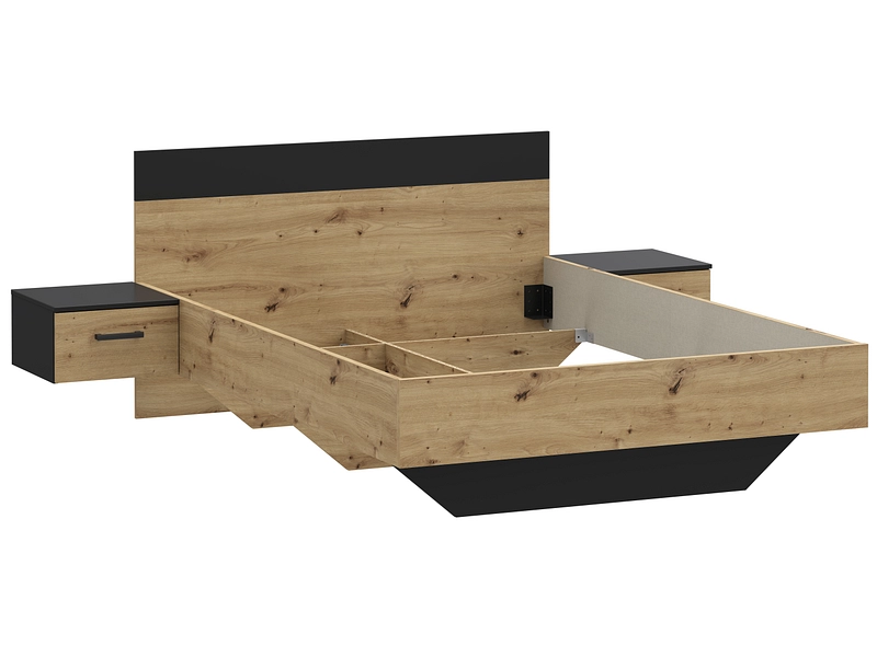 Bett AARAU 140x200cm artisan eiche