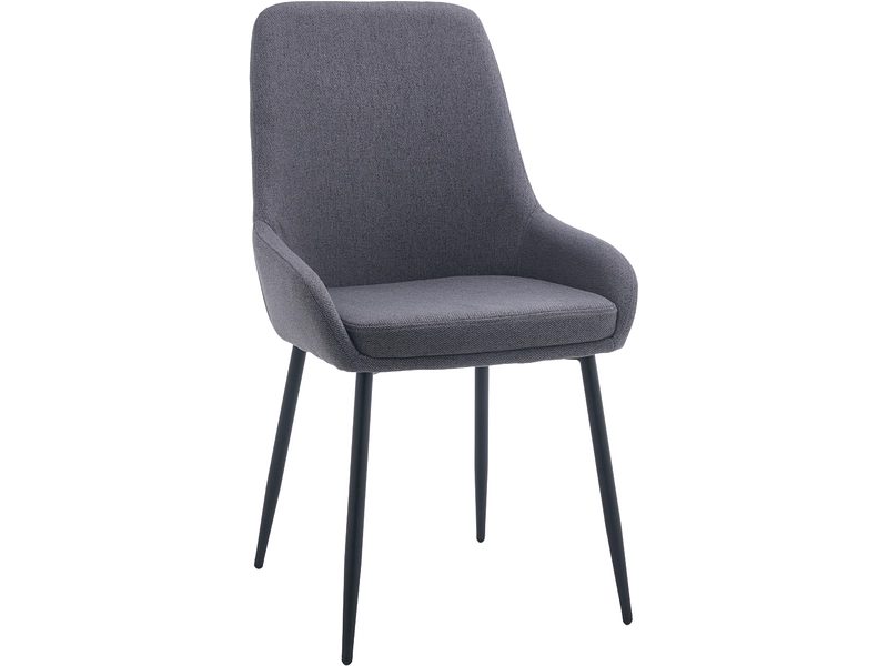 Stuhl ENORA Stoff dunkelgrau