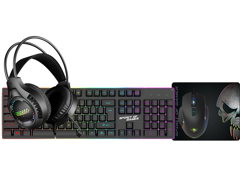 SPIRIT OF GAMER Tastatur und Maus-Set SOG-PACK-MKH100CH drahtlos / verdrahtet
