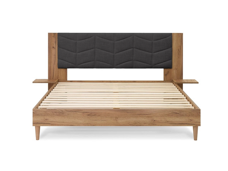 Bett BOBOCHIC LEONA 160x200cm dunkelgrau