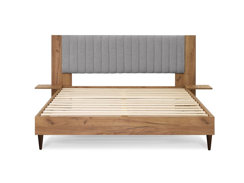 Bett BOBOCHIC SELENA 160x200cm hellgrau