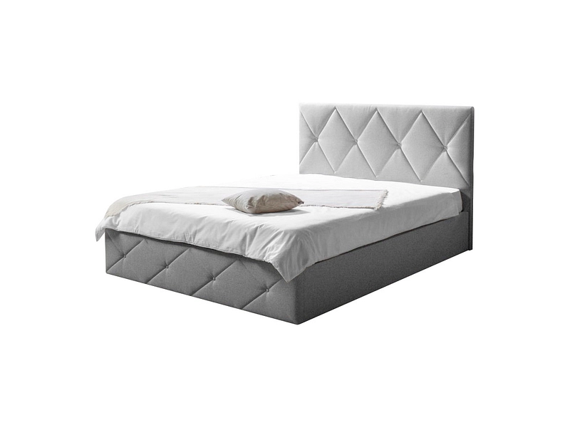 Bett BOBOCHIC SIXTINE 160x200cm hellgrau