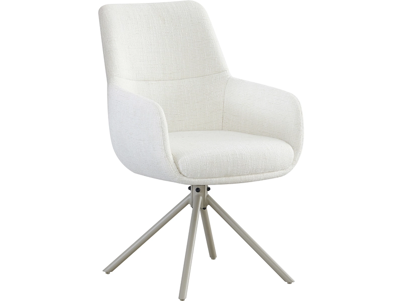 Stuhl SEATTLE Stoff beige Drehsitz