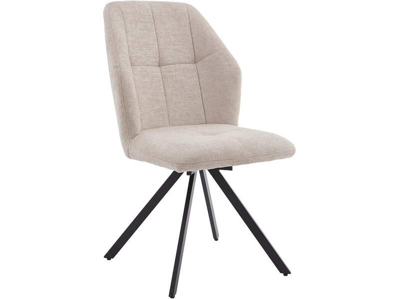 Stuhl LARA Stoff beige Drehsitz