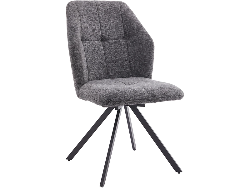 Stuhl LARA Stoff anthrazit Drehsitz