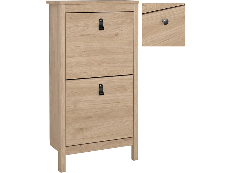 Schuhmöbel MADRID 12 Paar Schuhe 2 Klappen jackson eiche