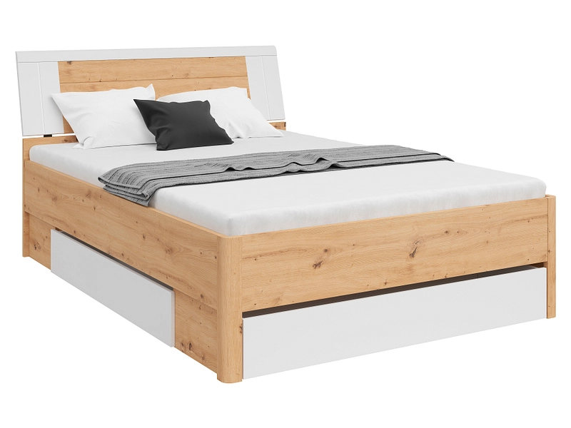 Bett SATURN 140x200cm dekor artisan eiche