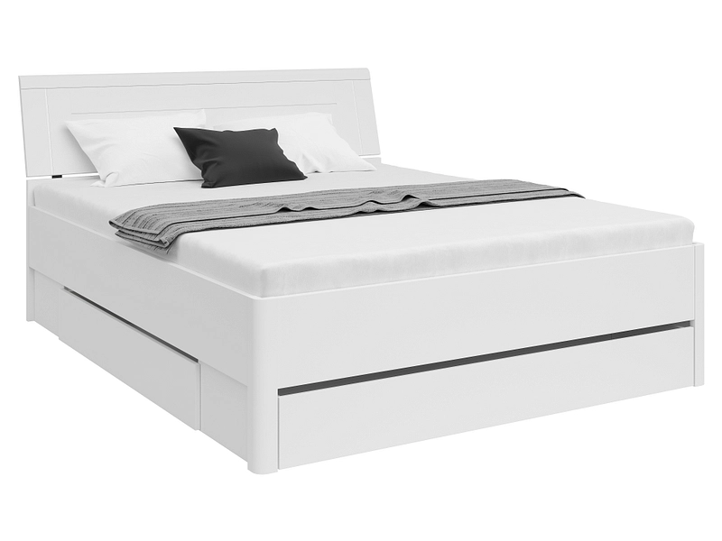 Bett SATURN 160x200cm dekor weiss