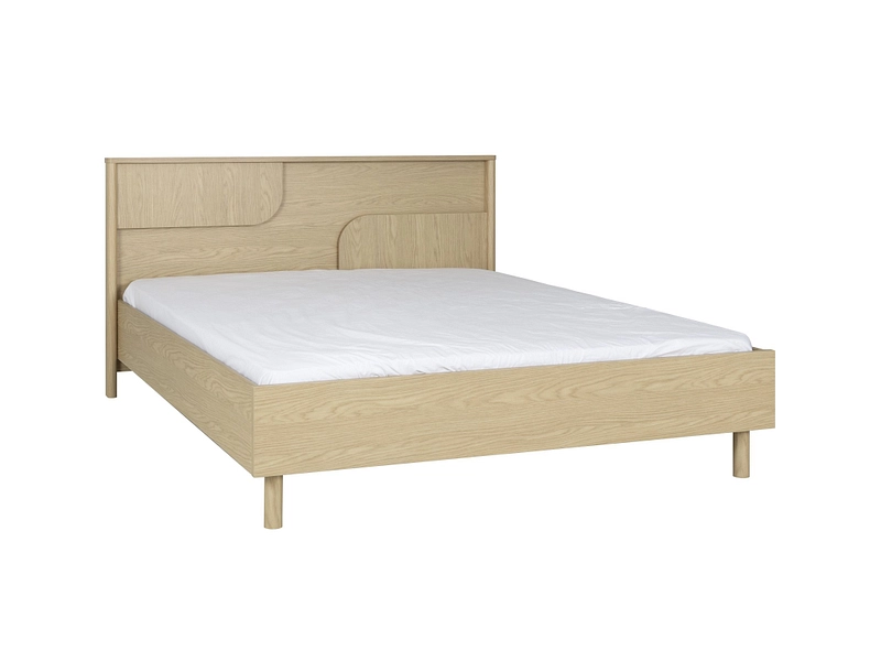 Bett mit 2 Nachttischen GAMI GALYS 160x200cm dekor / eiche eiche