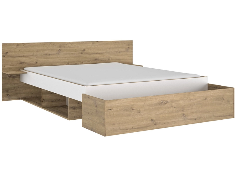 Bett DIAGONE ANIS 160x200cm dekor / eiche artisan eiche