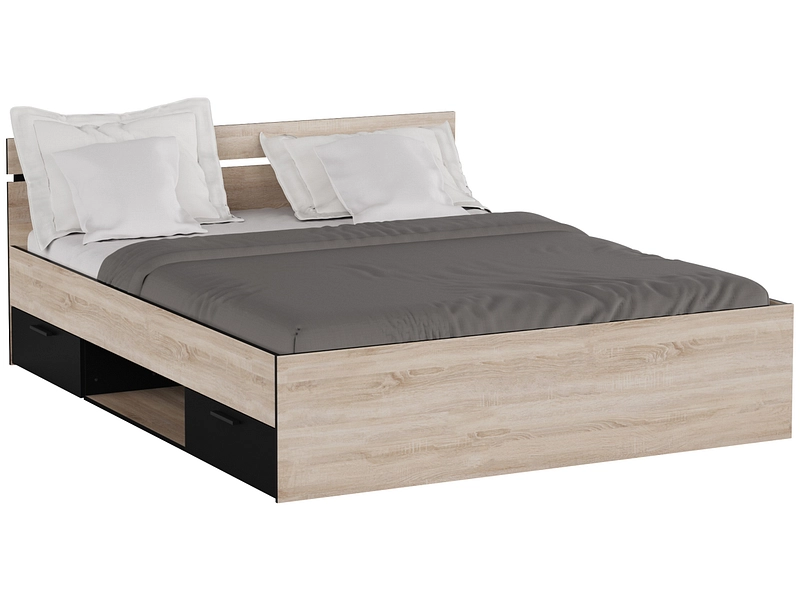 Bett MICHIGAN 160x200cm matt eiche