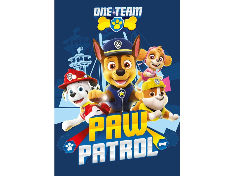 NICKELODEON Decke PAW PATROL 100x140cm blau bedruckt