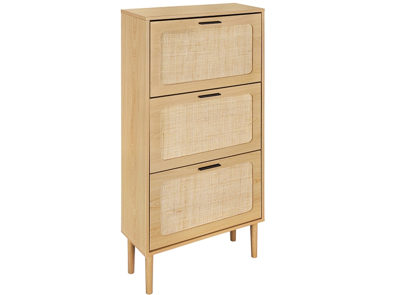 Schuhmöbel SAVANA 12 Paar Schuhe 3 Klappen eiche