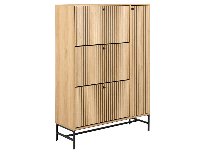Schuhmöbel ALBANY 22 Paar Schuhe 4 Türen 3 Klappen natürliches holz