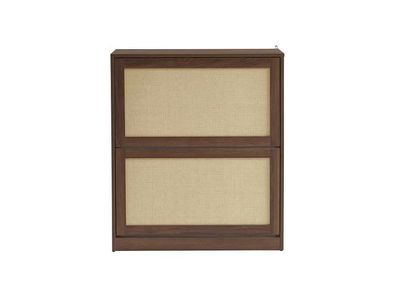 Schuhmöbel BAÏTA HARIA 12 Paar Schuhe 2 Türen 2 Klappen nussbaum