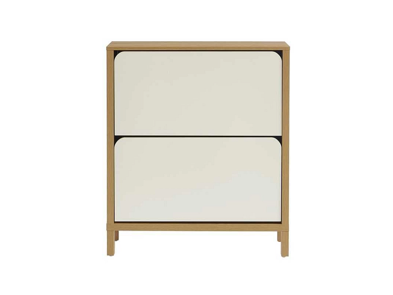 Schuhmöbel BAÏTA KILDA 12 Paar Schuhe 2 Türen 2 Klappen eiche