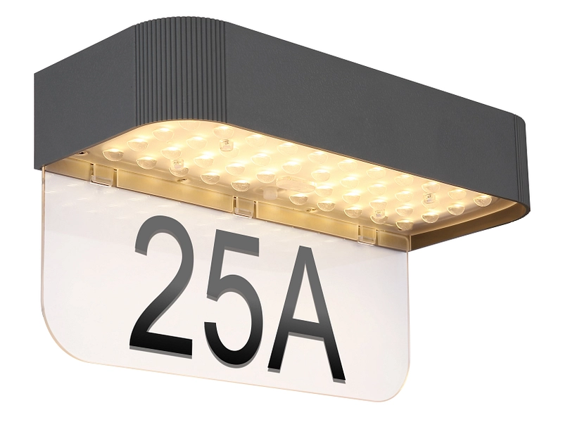 Solarlampe SOLAR CLARA 23cm x 12.3cm 6W grau