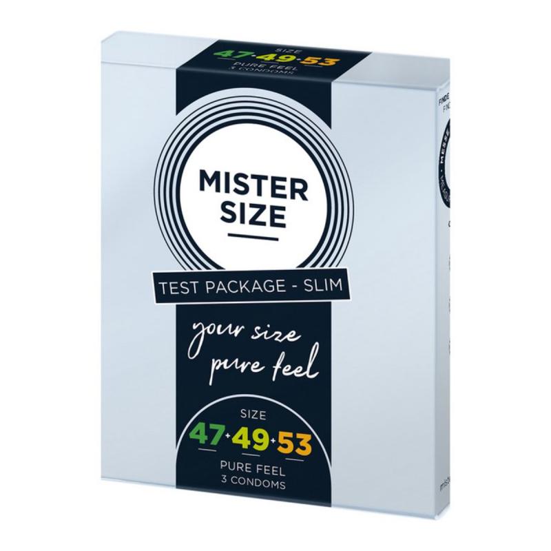 Mister Size – Test Box Kondom Set – 3 Größen XS/S/M