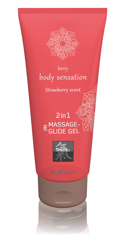 Shiatsu »Erdbeere« 2 in 1 Massage- und Gleitgel 200ml