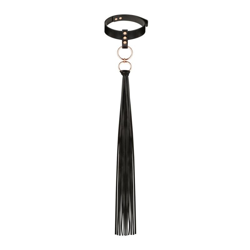 Rosy Gold - Halsband mit Flogger - Schwarz