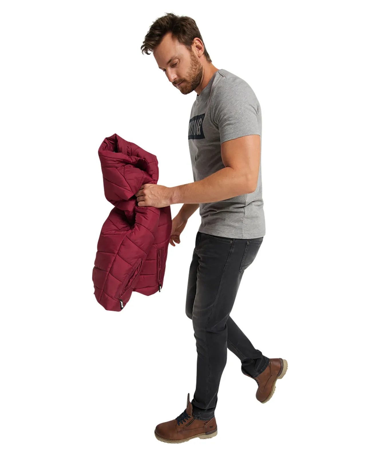 Mustang Logoshirt Alex C LOGO Tee in Mid Grey Melange