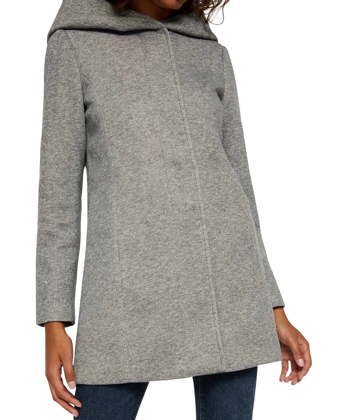 Vero Moda Mantel Dona in Light Grey Melange