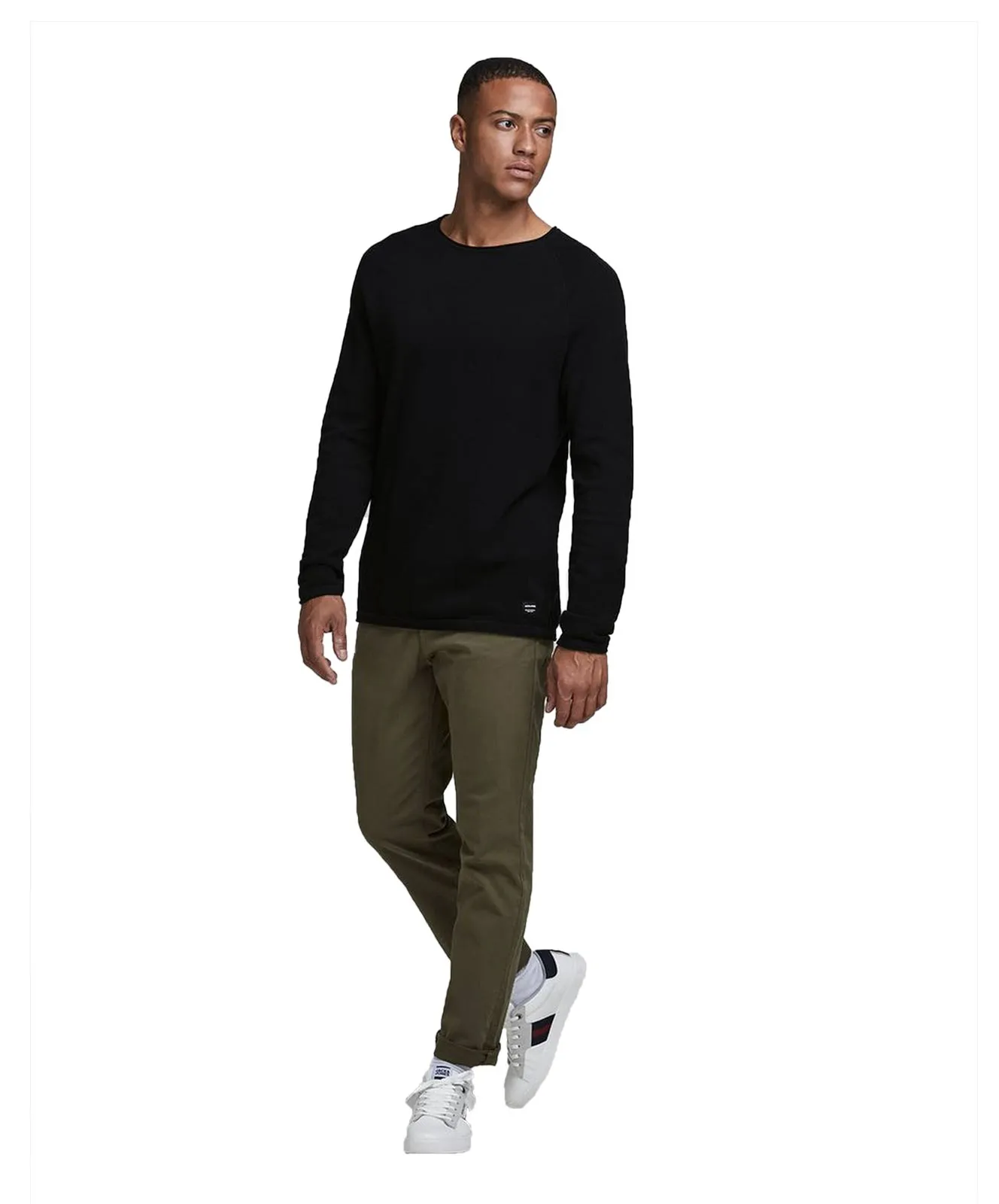 Jack & Jones Strickpullover Hill Knit Crew Neck in Black