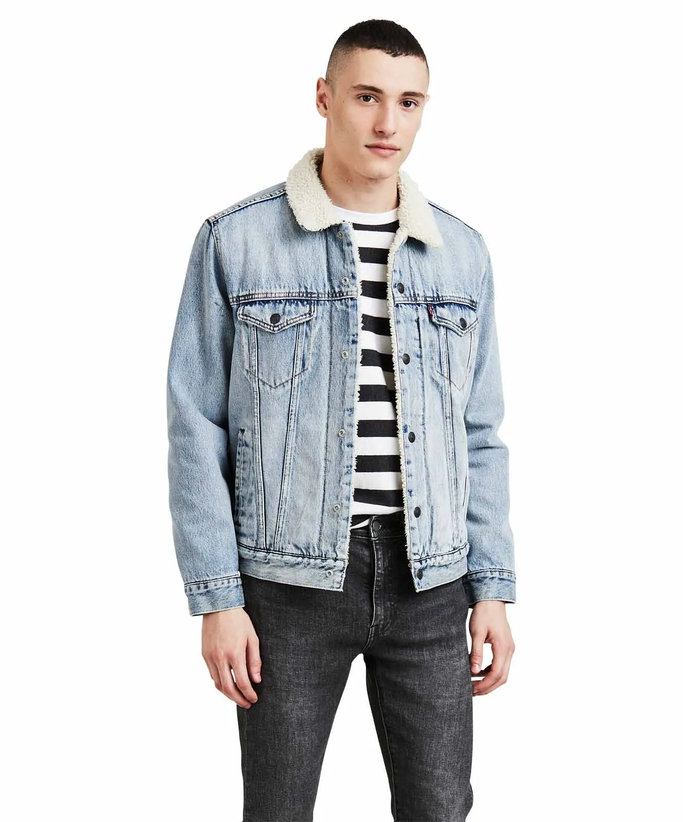 Levis Jeansjacke Regular Fit Sherpa Trucker in Stonebridge