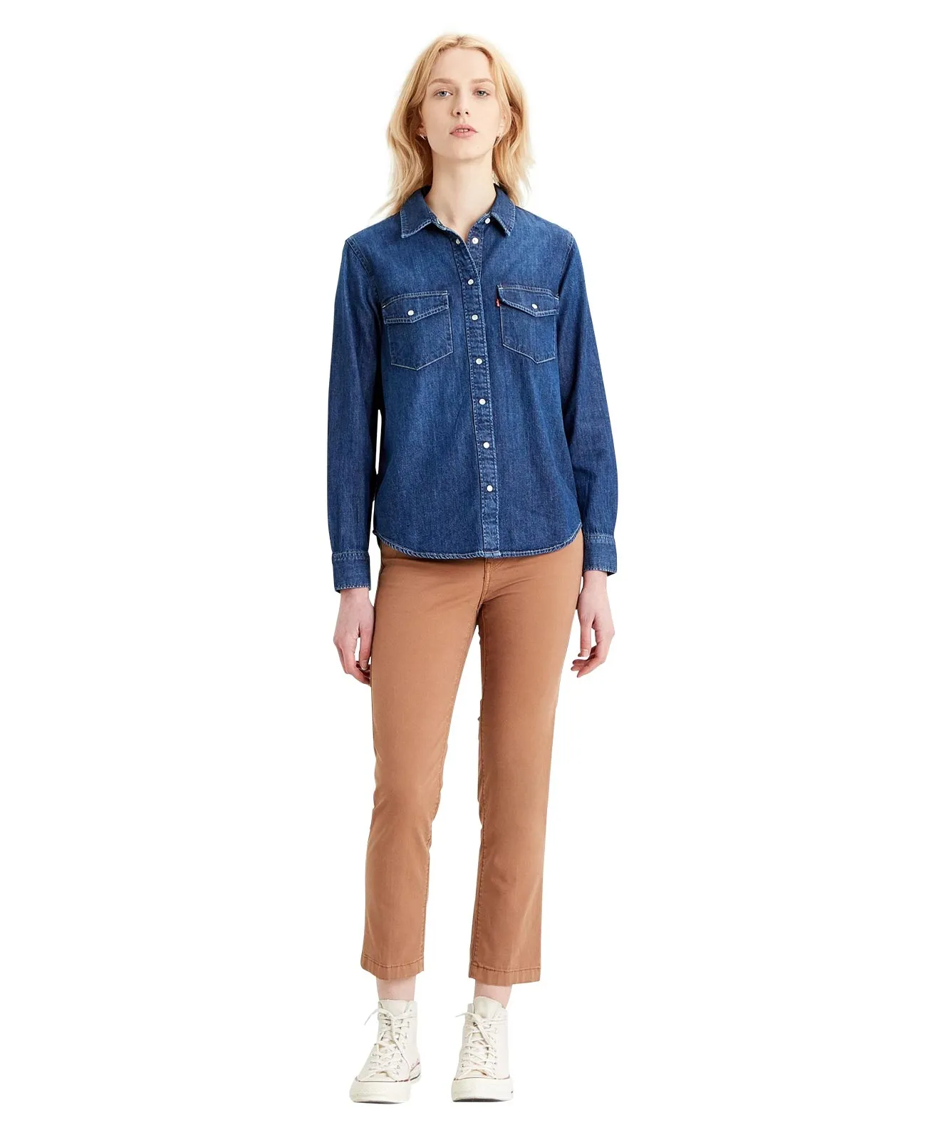 Levi's Jeansbluse Essential Western in Air Space Indigo