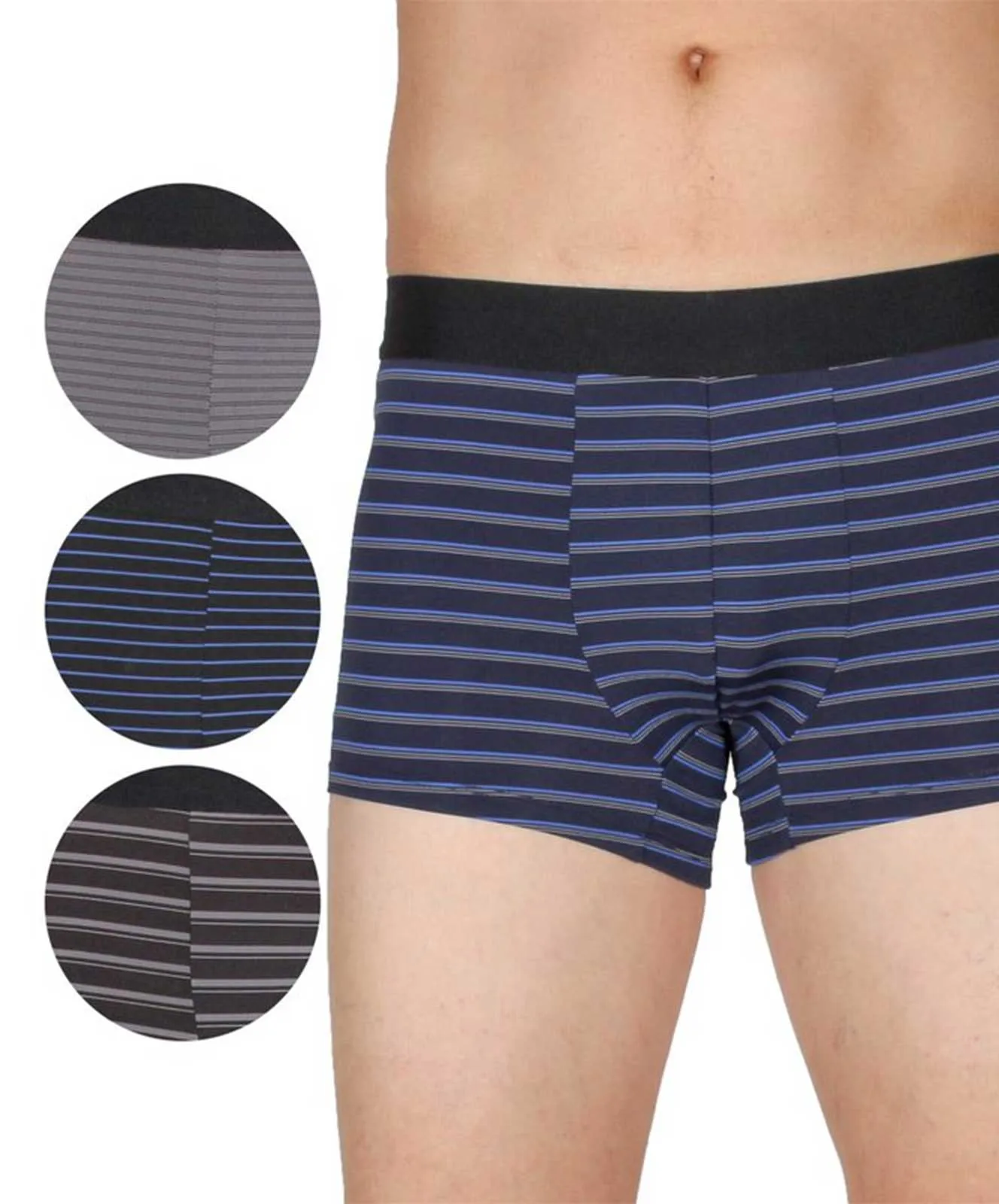 7Days Bodywear Herren Retropants (4 Stück) in Streifen-Optik