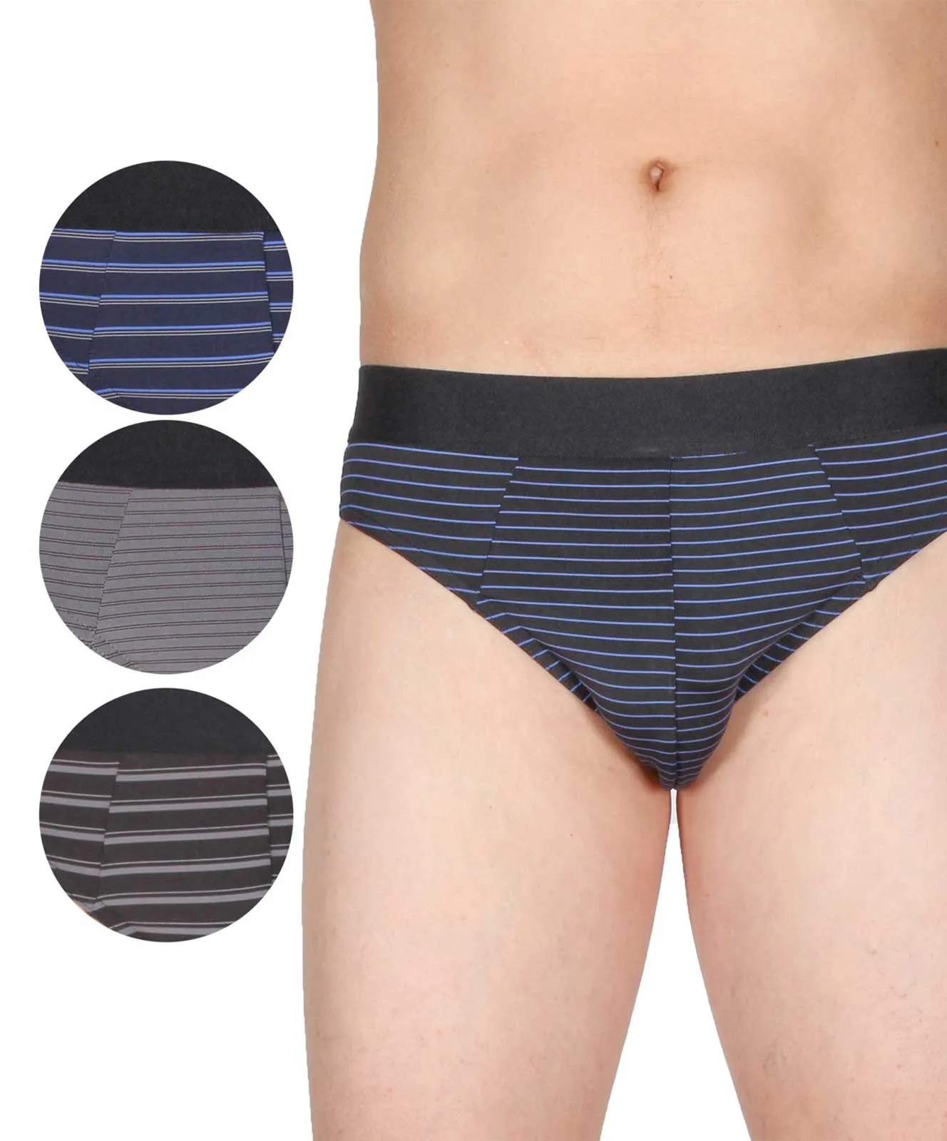 7DAYS Bodywear Herren Slips (4 Stück) mit Streifen Design