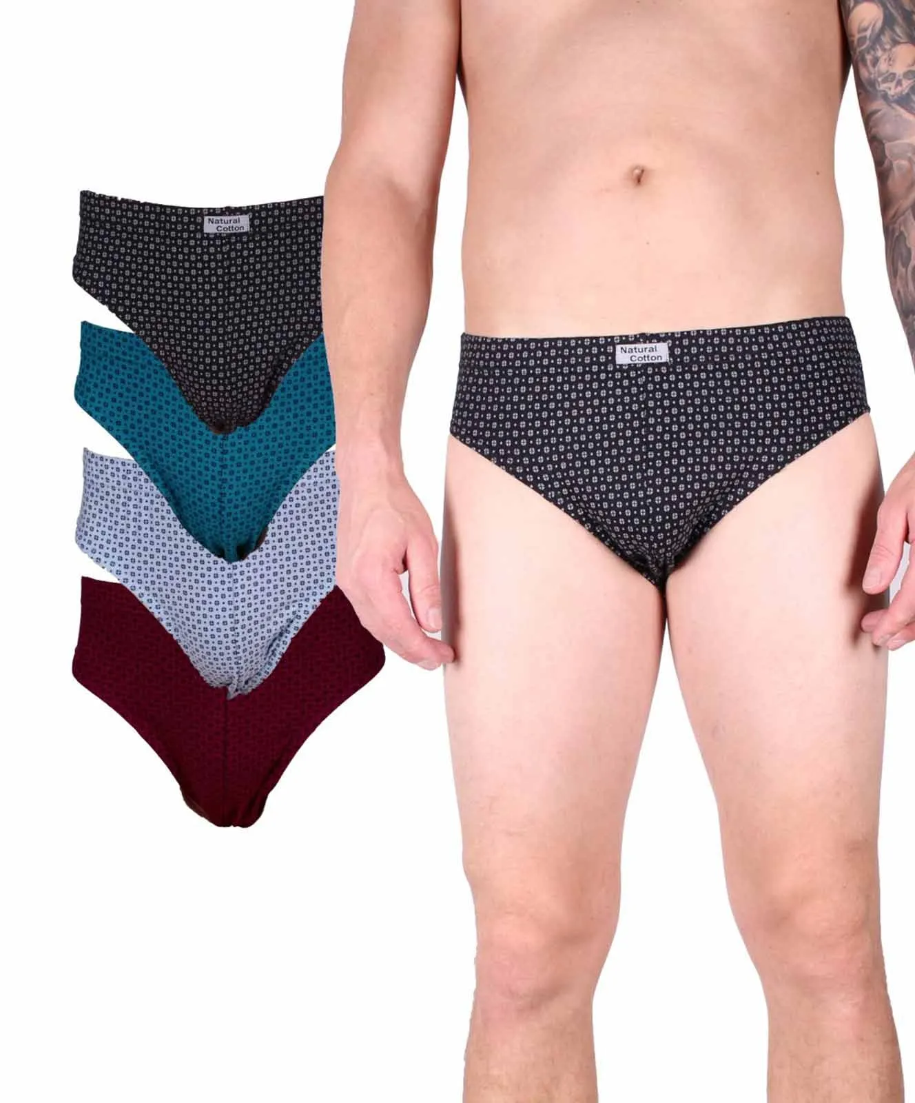 7Days Bodywear Herren Slips (4 Stück) in gemustertem Design