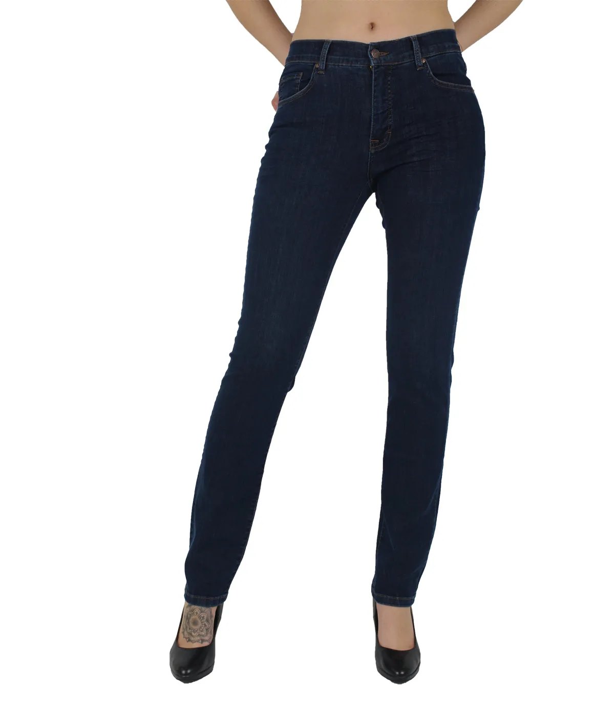 Angels Straight Leg Jeans Cici in Stone