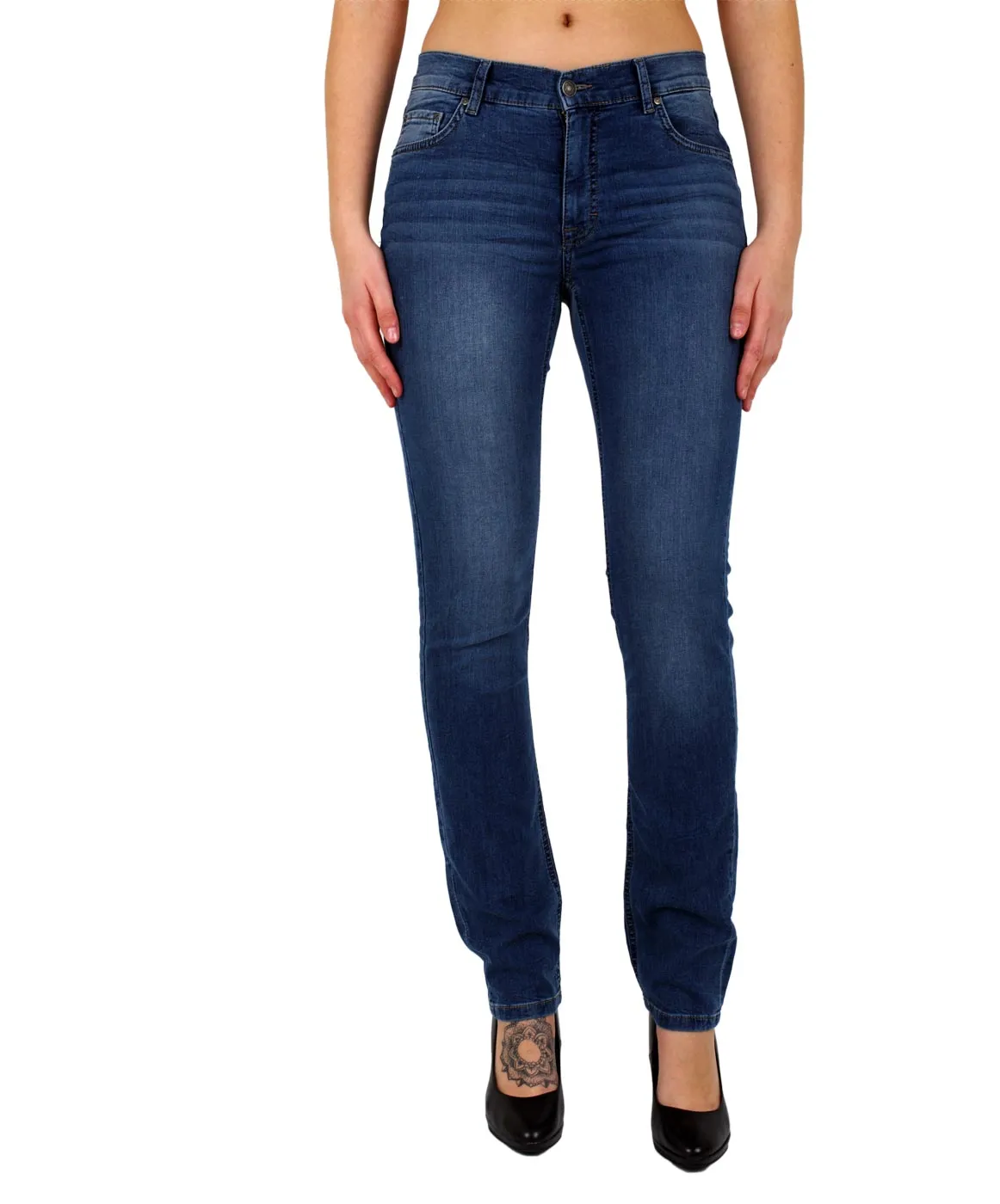 Angels Straight Leg Jeans Cici in Stone