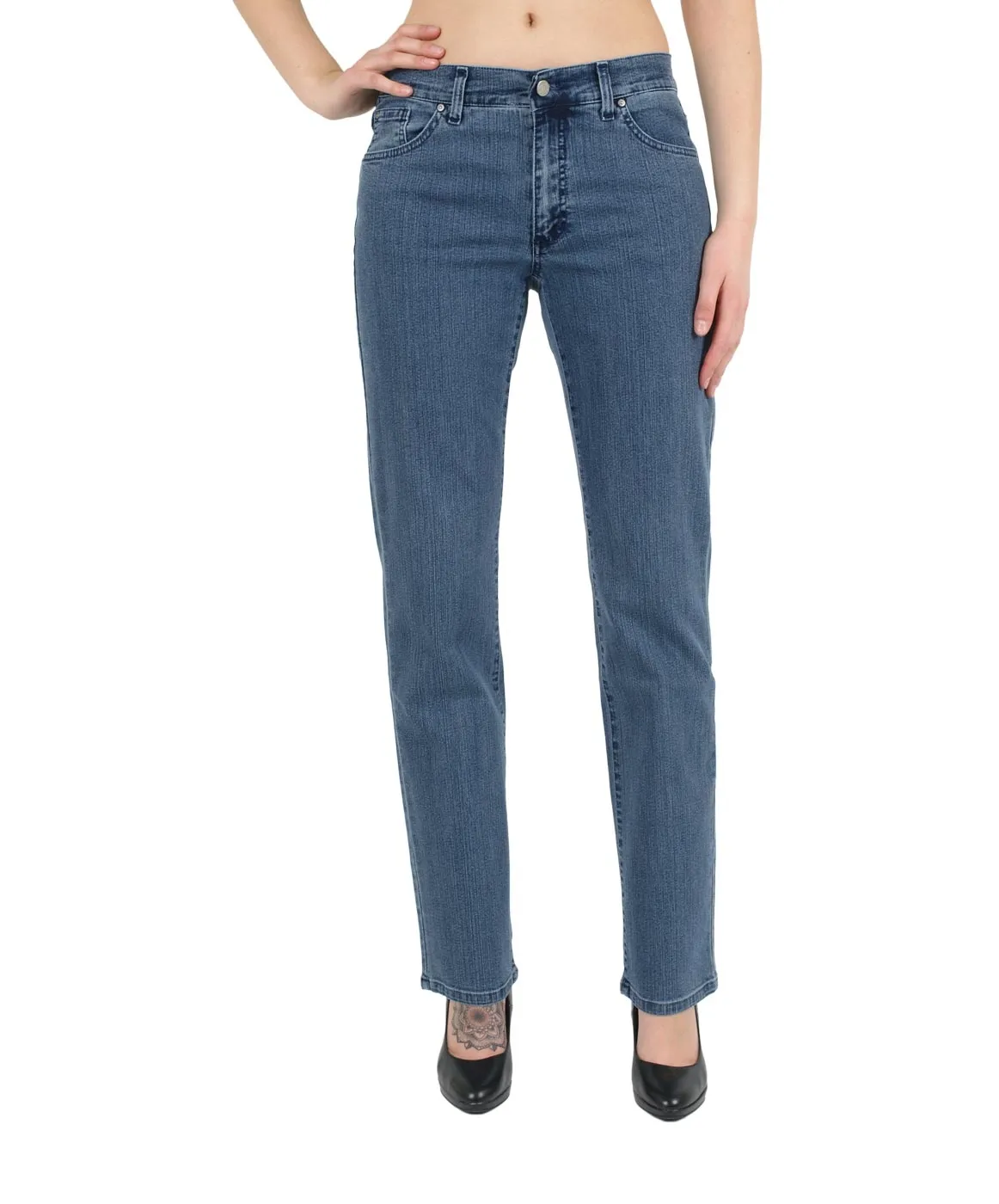 Angels Straight Leg Jeans Dolly in Superstone