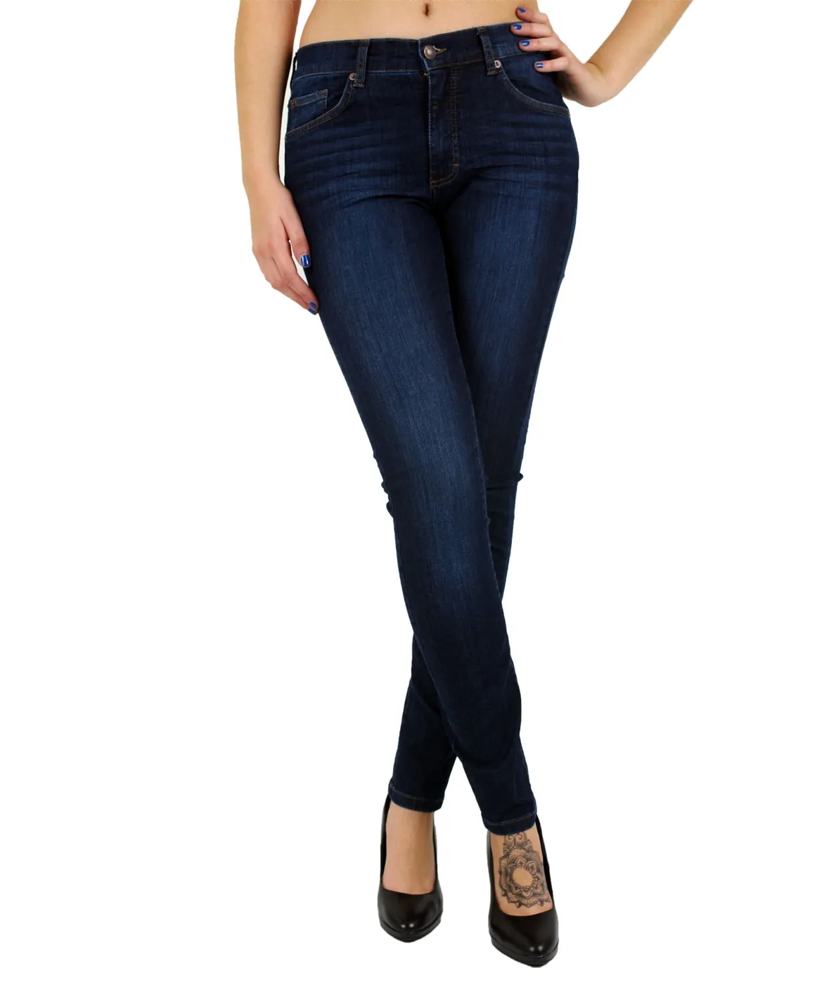 Angels Jeans Röhre Skinny in Stone Used Buffi
