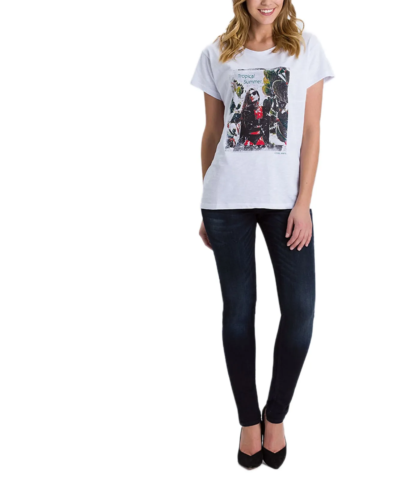 Cross Skinny Jeans Alan in Blue Black