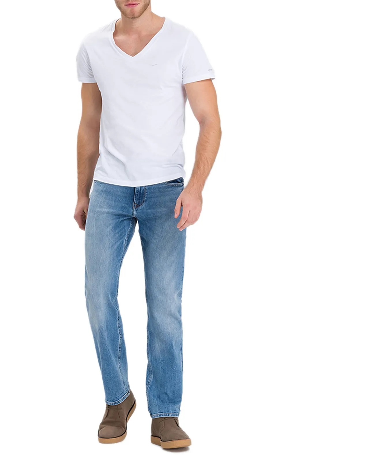 Cross Tapered Jeans Antonio in Light Mid Blue