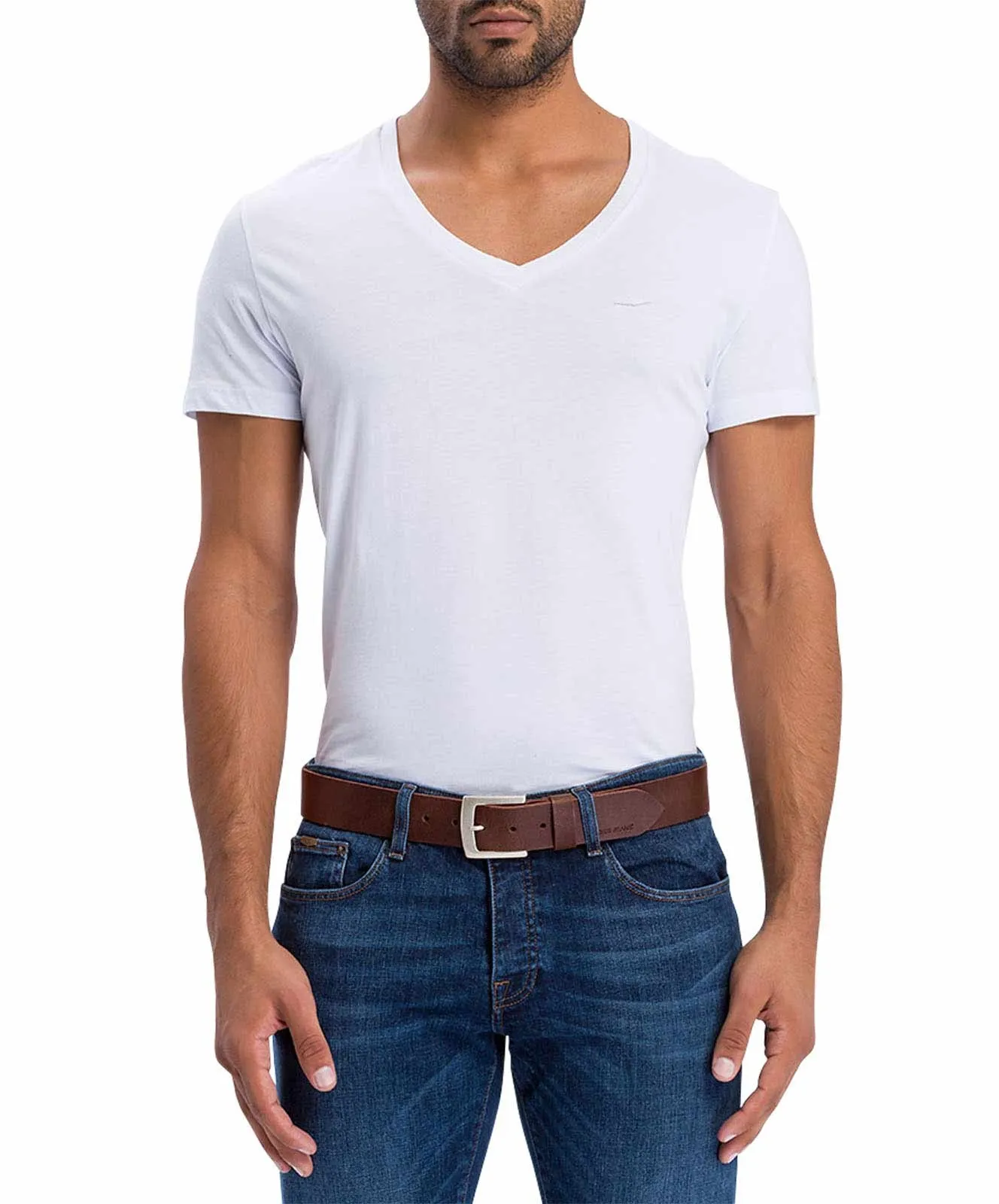 Cross Ledergürtel Herren 100% Rindsleder in Brown