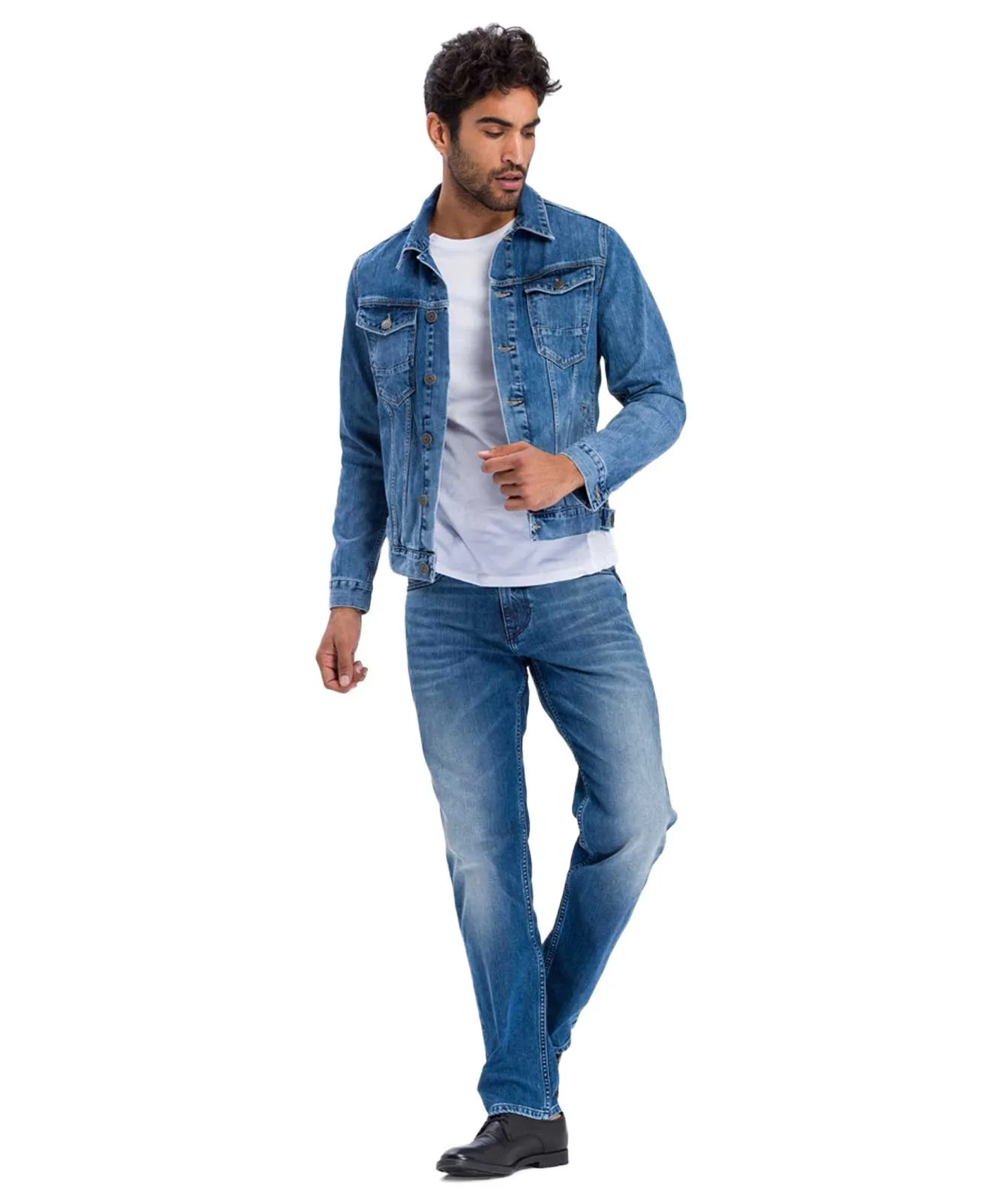 Cross Tapered Jeans Antonio in Mid Blue