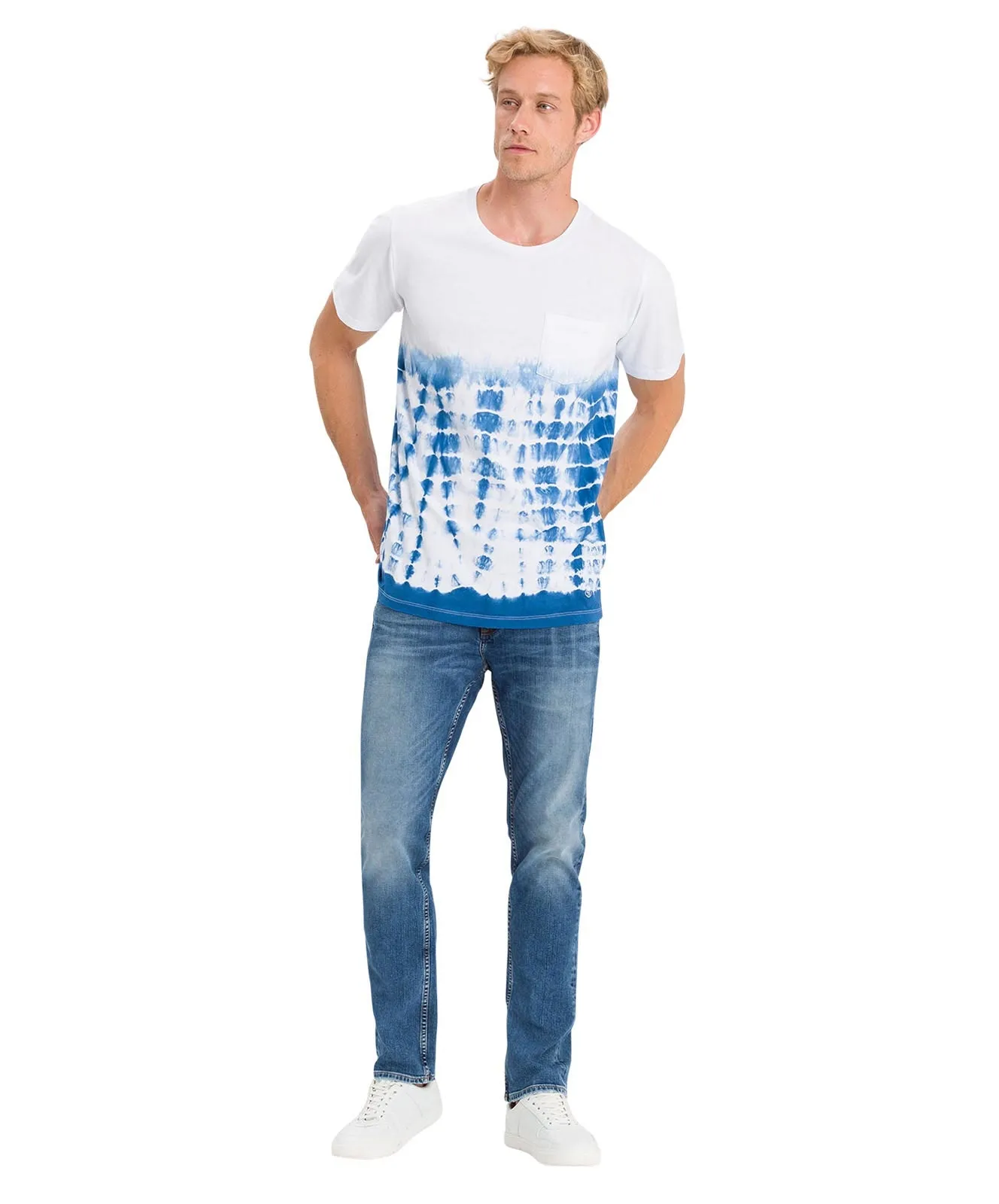 Cross Slim Fit Jeans Damien in Mid Blue