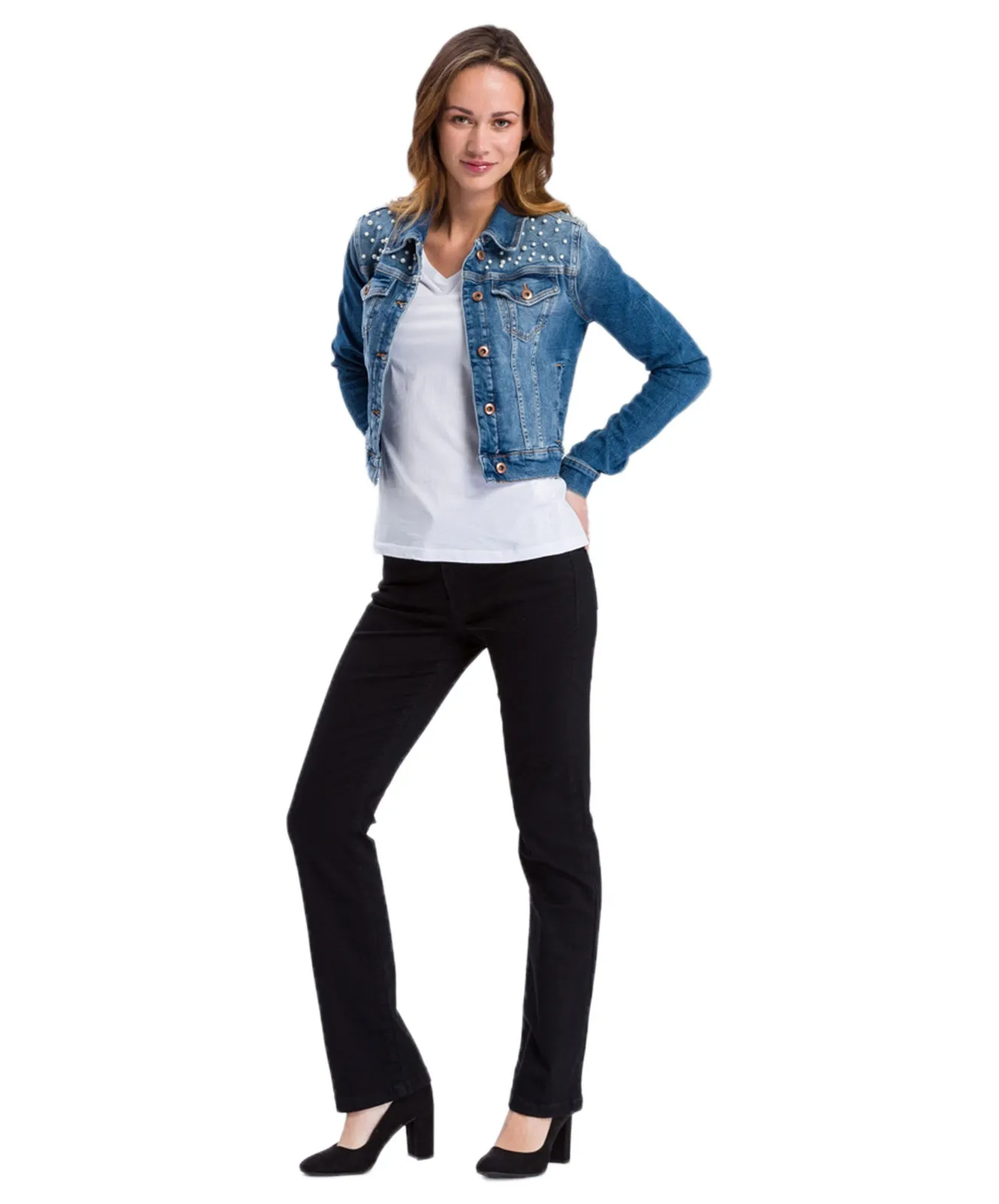 Cross Bootcut Jeans Lauren in Black