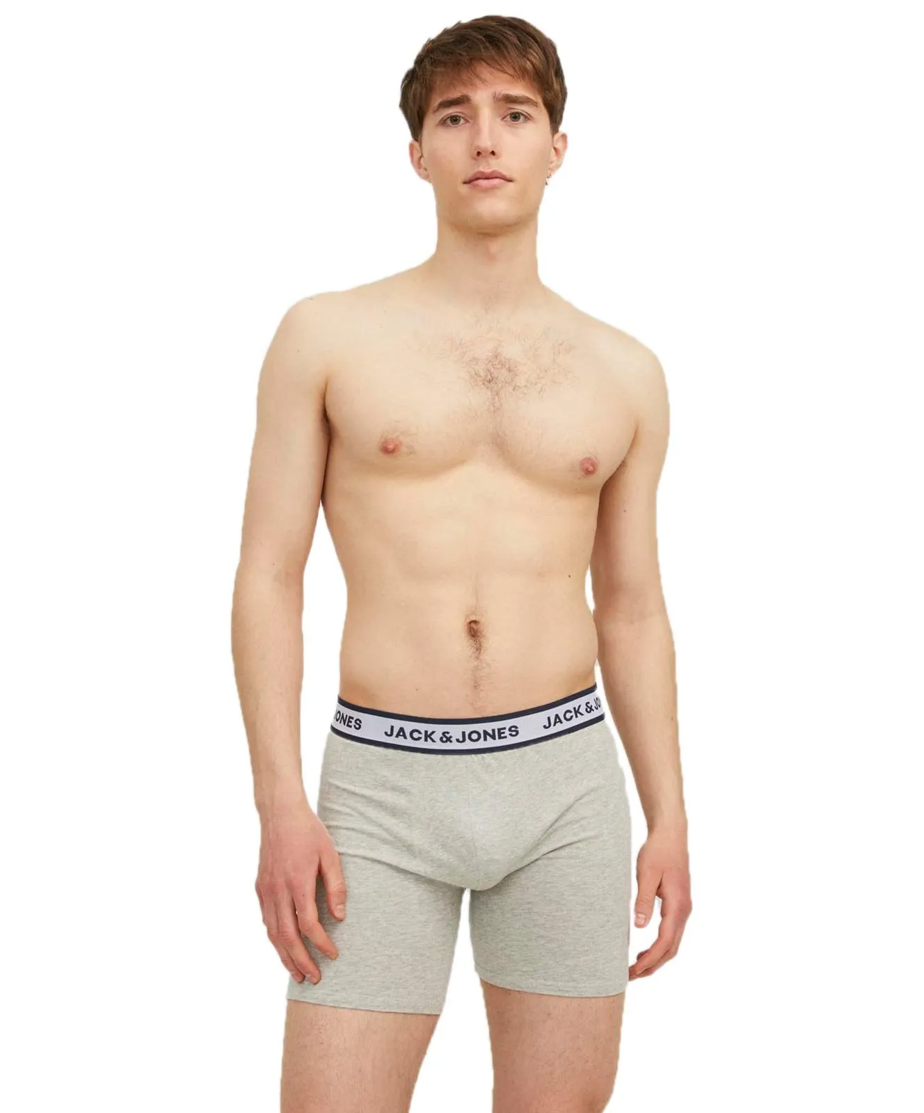 Jack & Jones Boxershorts Solid im 3er Pack mit Schriftzug