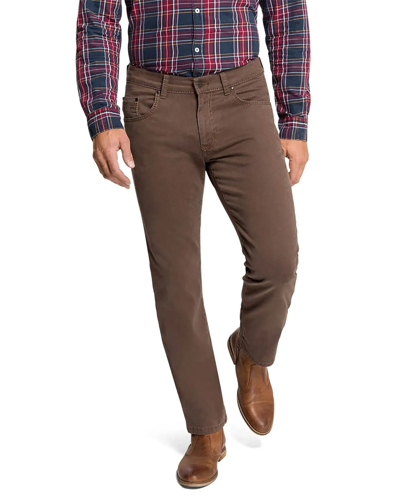 Pioneer Stoffhose Rando 1674 in Braun