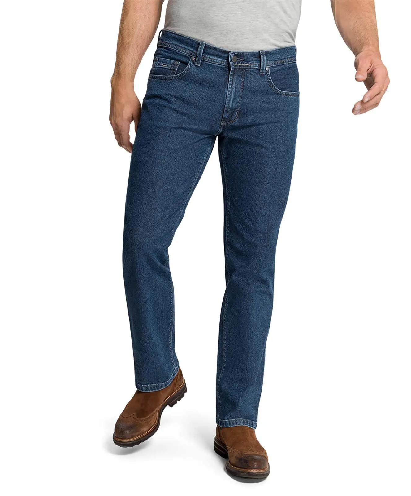 Pioneer Straight Jeans Rando 1680 in Dark Blue Stonewash