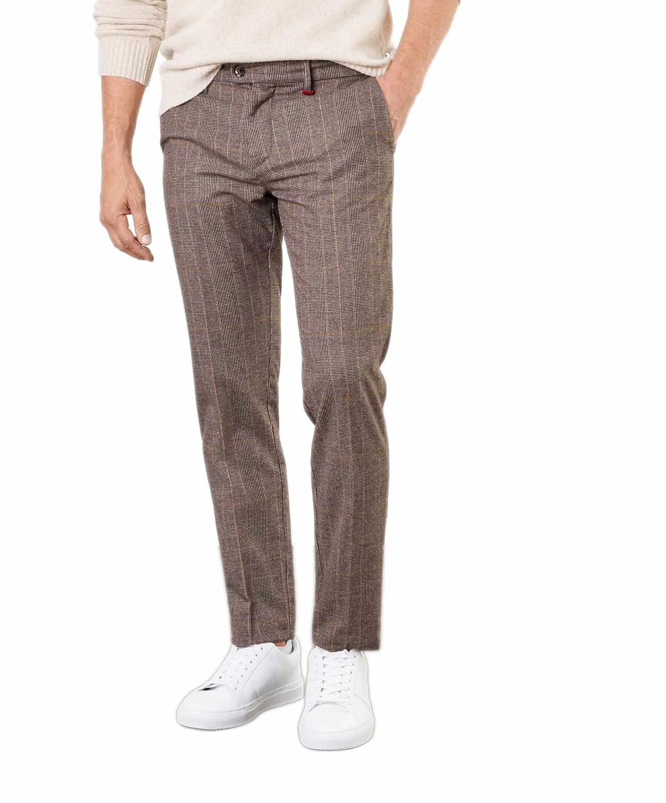 MAC Chino Hose Lennox in Dark Taupe Check