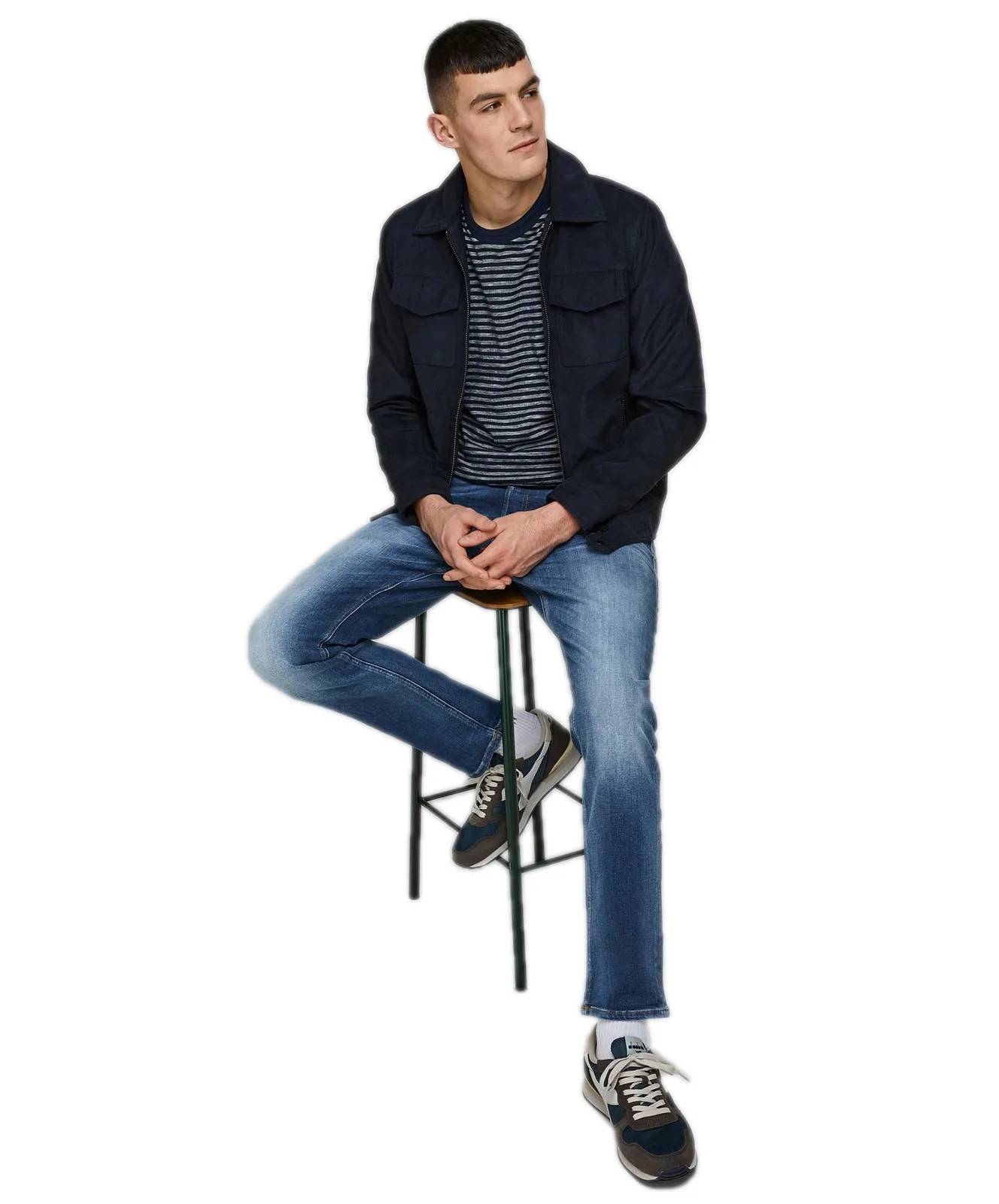 Jack & Jones Loose Fit Jeans Mike Original in Blue Denim