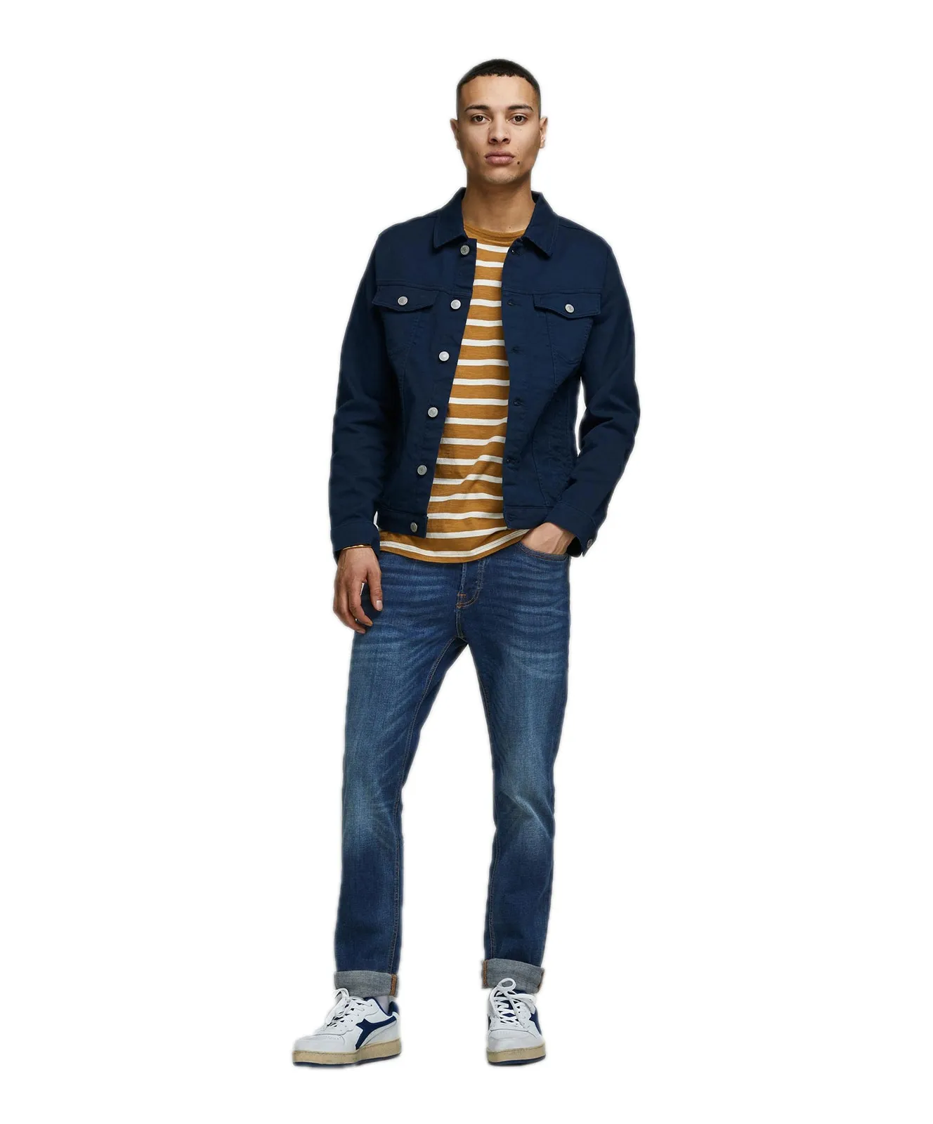 Jack & Jones Slim Fit Jeans Tim Original in Blue Denim