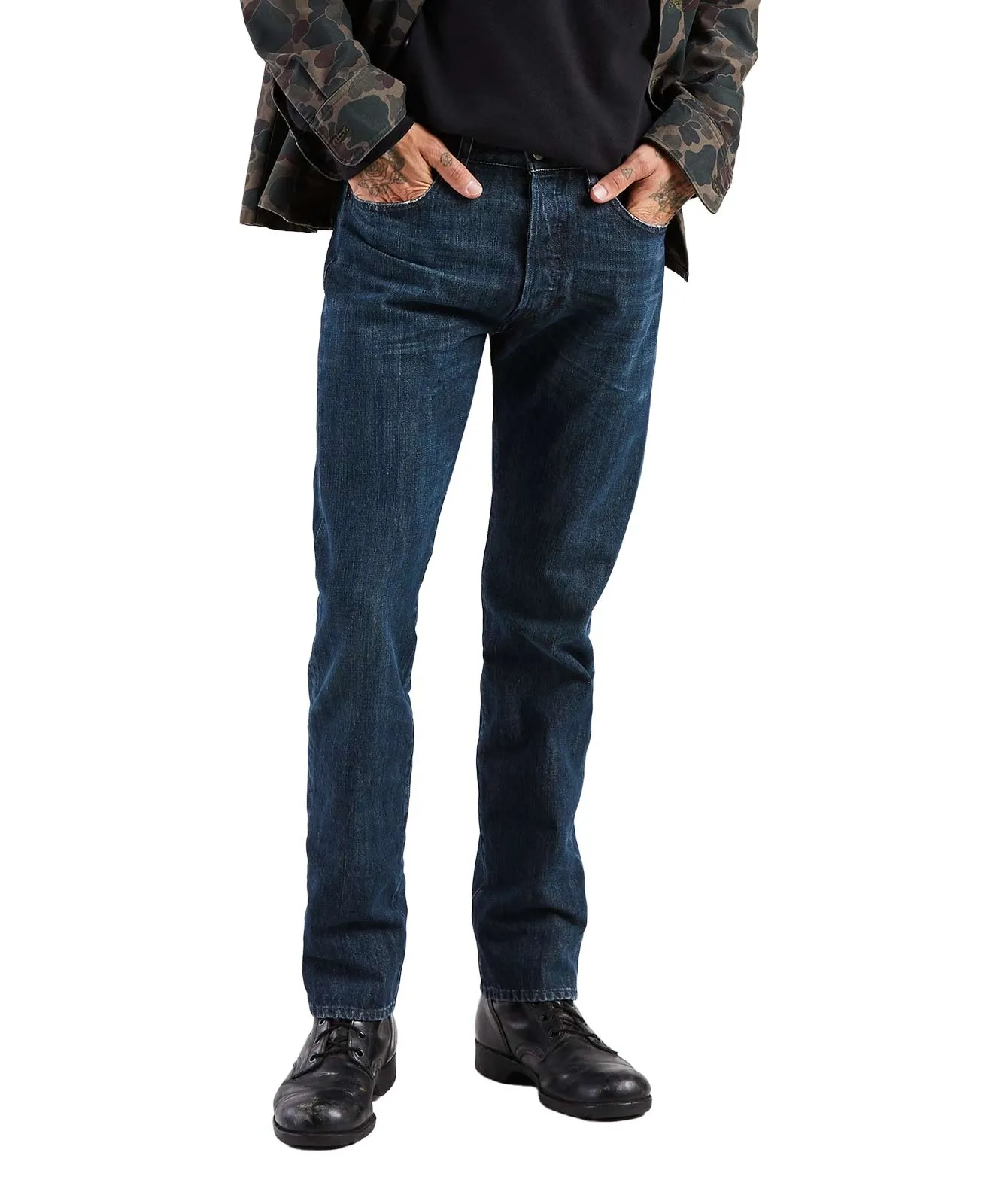 Levis Straight Leg Jeans 501 in Snoot