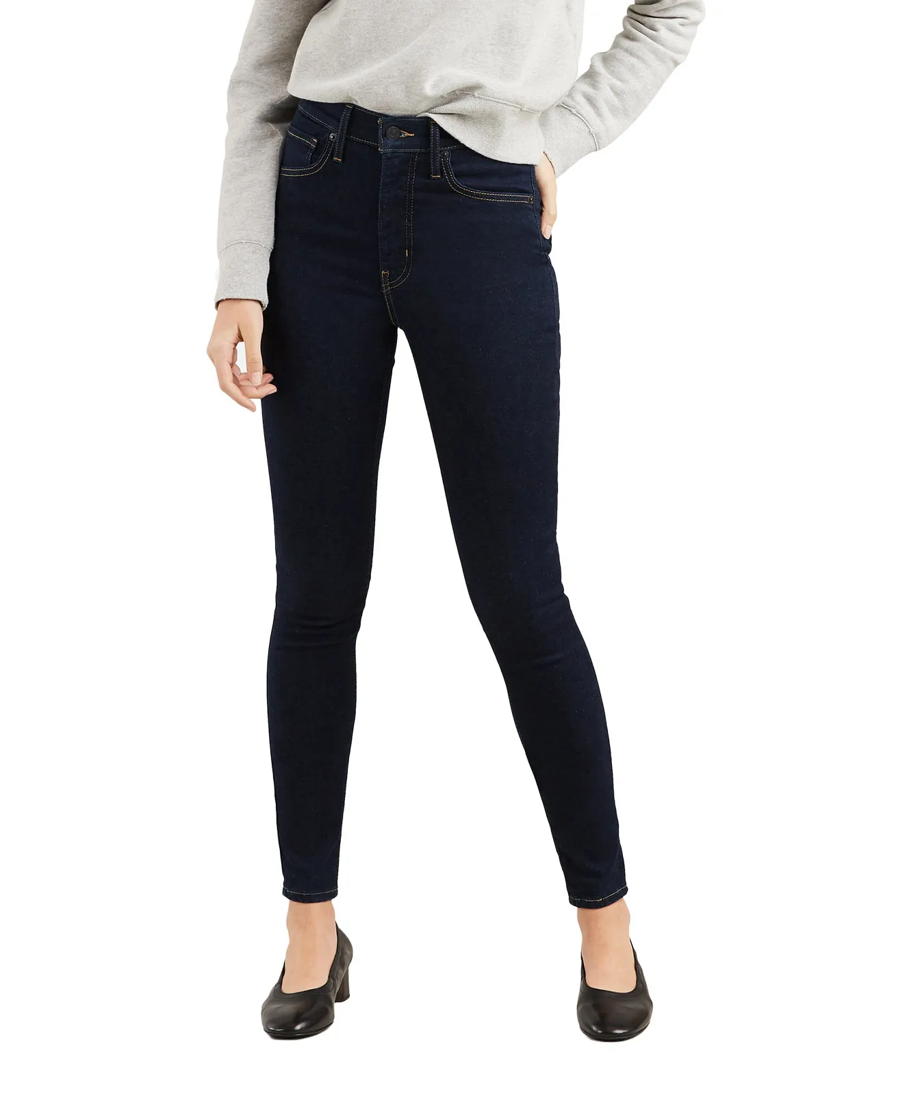 Levis High Waisted Jeans Mile High Super Skinny in Celestial Rinse